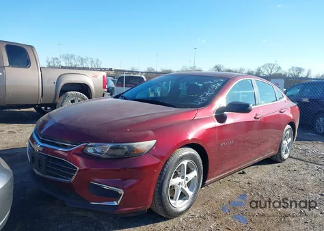 2016 Chevrolet Malibu Ls из США, поврежденный, VIN 1G1ZB5ST6GF326360